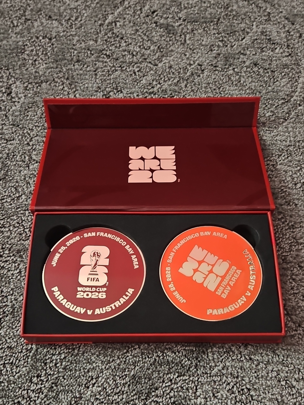 FIFA World Cup 2026 Paraguay V Australia Souvenir Corporate Hospitality Coasters